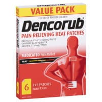 Dencorub Pain Relieving Heat Patches 6 Pack