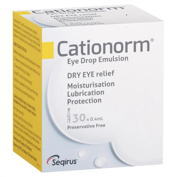 Cationorm Preservative-Free Eye Drops 30 Vials - Available at Chemist Australia