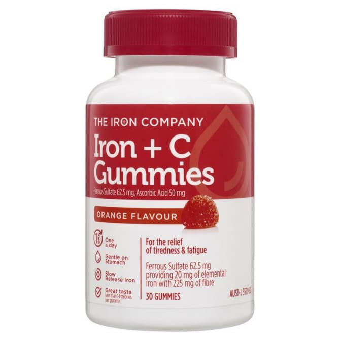 Buy The Iron Company Iron + Vitamin C Gummies Orange 30 Pastilles