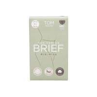 Tom Organic The Period Brief Mid-Rise Black Extra Large