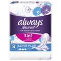 Always Discreet Long Plus For Bladder Leaks and Adult Incontinence 8 Pads