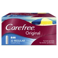 Carefree Original Fragrance Free Regular Tampons 32 Pack