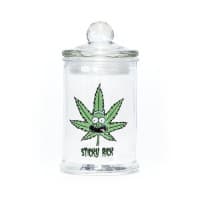 Bad Ass Stash Jar Sticky Rick Clear Glass Jar 370ml