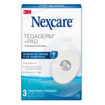 Nexcare Tegaderm + Pad Transparent Dressing Oval 3 Pack
