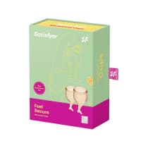 Satisfyer Feel Secure Menstrual Cups - Orange Silicone 2 Pack