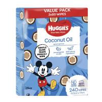 Huggies Thick Baby Wipes Coconut Oil 240 Pack