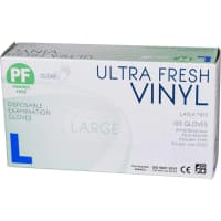 Soodox PF Ultra Fresh Clear Vinyl Gloves Large Box 100 Pieces