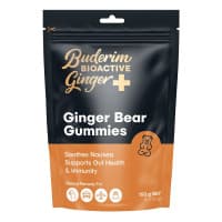Buderim Bioactive Ginger Plus Ginger Bear Gummies 150g