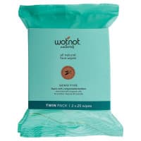 Wotnot Naturals Natural Facial Wipes Sensitive Twin Pack  2 x 25 Packs