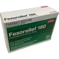 Pharmacy Action Fexorelief 180mg 50 Tablet Blister