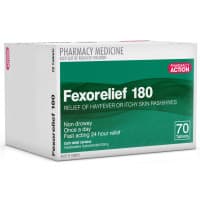 Pharmacy Action Fexorelief 180mg 70 Tablet Blister