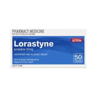 Pharmacy Action Lorastyne 10mg 50 Tablets Blister