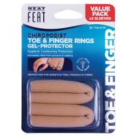Neat Feat Chiropodist Toe And Finger Rings Gel Protector 2 Pack