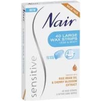 Nair Sensitive Large Wax Strips 40 Pack