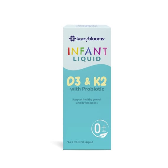 Henry Blooms Infant Liquid D3 & K2 with Probiotics 9.75ml | Chemist Australia