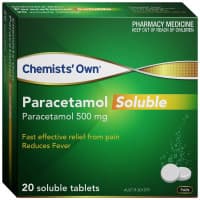 Chemists Own Paracetamol Soluble 20 Tablets