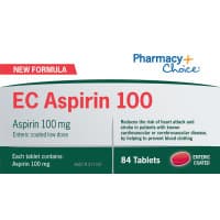Pharmacy Choice EC Aspirin 100mg Tablet 84
