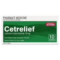 Pharmacy Action Cetrelief 10mg 10 Tablets