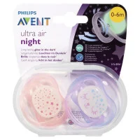 Avent Ultra Air Night Soother 0 to 6 Months 2 Pack