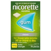 Nicorette Extra Strength Nicotine Gum Classic 4mg 75 pack