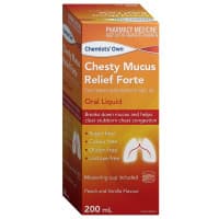 Chemists Own Chesty Mucus Relief Forte 200ml 1 Bottle