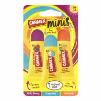 Carmex Assorted Minis Fun Squeeze Tube SPF15 3 Pack