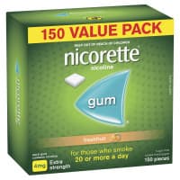 Nicorette Quit Smoking Extra Strength Nicotine Gum Freshfruit 150 Pack