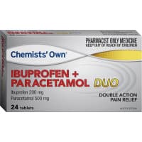 Chemists Own Ibuprofen Plus Paracetamol Duo 24 Tablets S3
