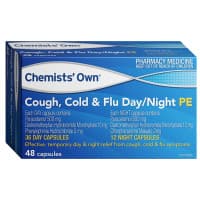 Chemists Own Cough Cold and Flu Day and Night PE 48 Capsules