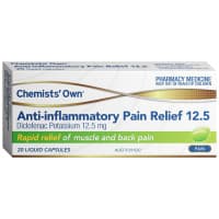 Chemists Own Anti Inflammatory Pain Relief 12.5 ML Liquid 20 Capsules