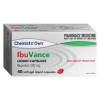 Chemists Own IbuVance Liquid 40 Capsules 200mg 