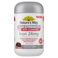 Natures Way High Strength Adult Vita Gummies Iron 24mg 30 Grape Flavour