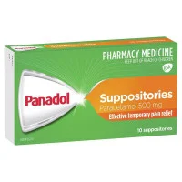 Panadol Suppositories Paracetamol 500mg 10 Pack