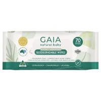 Gaia Natural Baby Water Plus  Ceramides Biodegradable Wipes