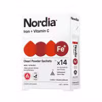 Nordia Iron Plus Vitamin C Clean Unflavoured Powder 14 Pack