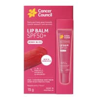 Cancer Council Lip Balm SPF50 Plus Berry Bliss 15g