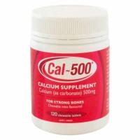 Cal 500 Chewable Calcium 500mg 120 Tablet