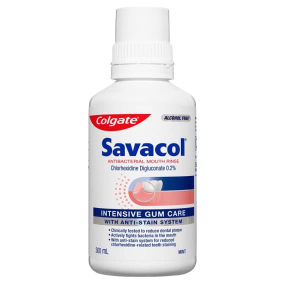 Buy Colgate Savacol Rinse Alcohol Free Low Stain Original Mint 0.2 Percent 300ml Online Chemist Australia