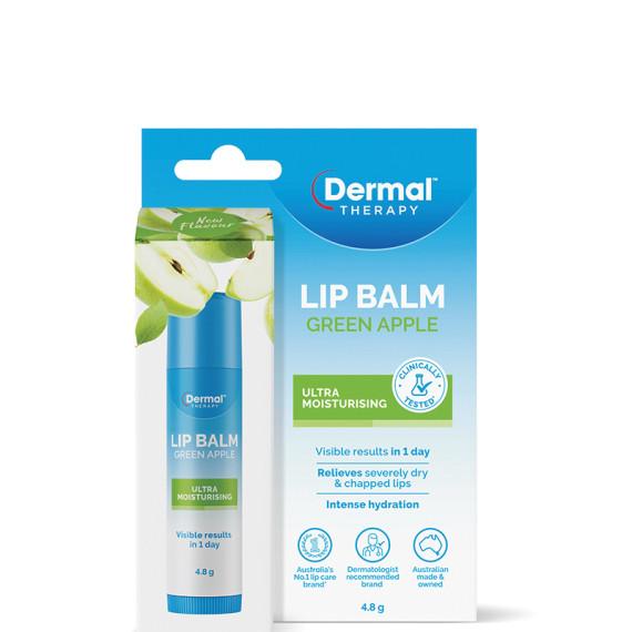 Buy Dermal Therapy Lip Balm Green Apple 4.8g Online Chemist Australia