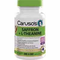 Carusos Saffron Plus L Theanine Tablets 30