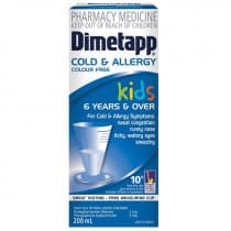 Dimetapp Cold And Allergy Elixir Colour Free 200ml
