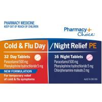 Pharmacy Choice Cold and Flu Day and Night PE 48 Tablets