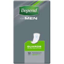 Depend For Men Guards Secure Protection 12 Count