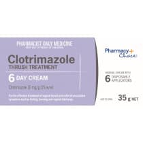 Pharmacy Choice Clotrimazole Thrush Cream 6 Day Treatment 35g S3