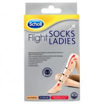 Scholl Flight Socks Ladies 6-8 Natural