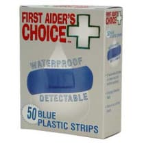 First Aiders Choice Blue Detectable Plastic Strips 50