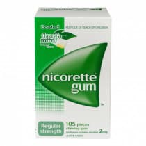 Nicorette Nicotine Gum Fresh Mint 2mg 105 Pieces