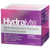 Hydralyte Powder Apple Blackcurrant 10 x 4.9g Sachets