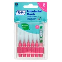 Tepe Interdental Brush Pink 0.4mm Size 0 6 Pack