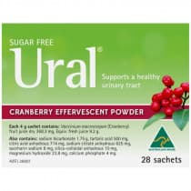Ural Effervescent Powder Cranberry 4g 28 Packs